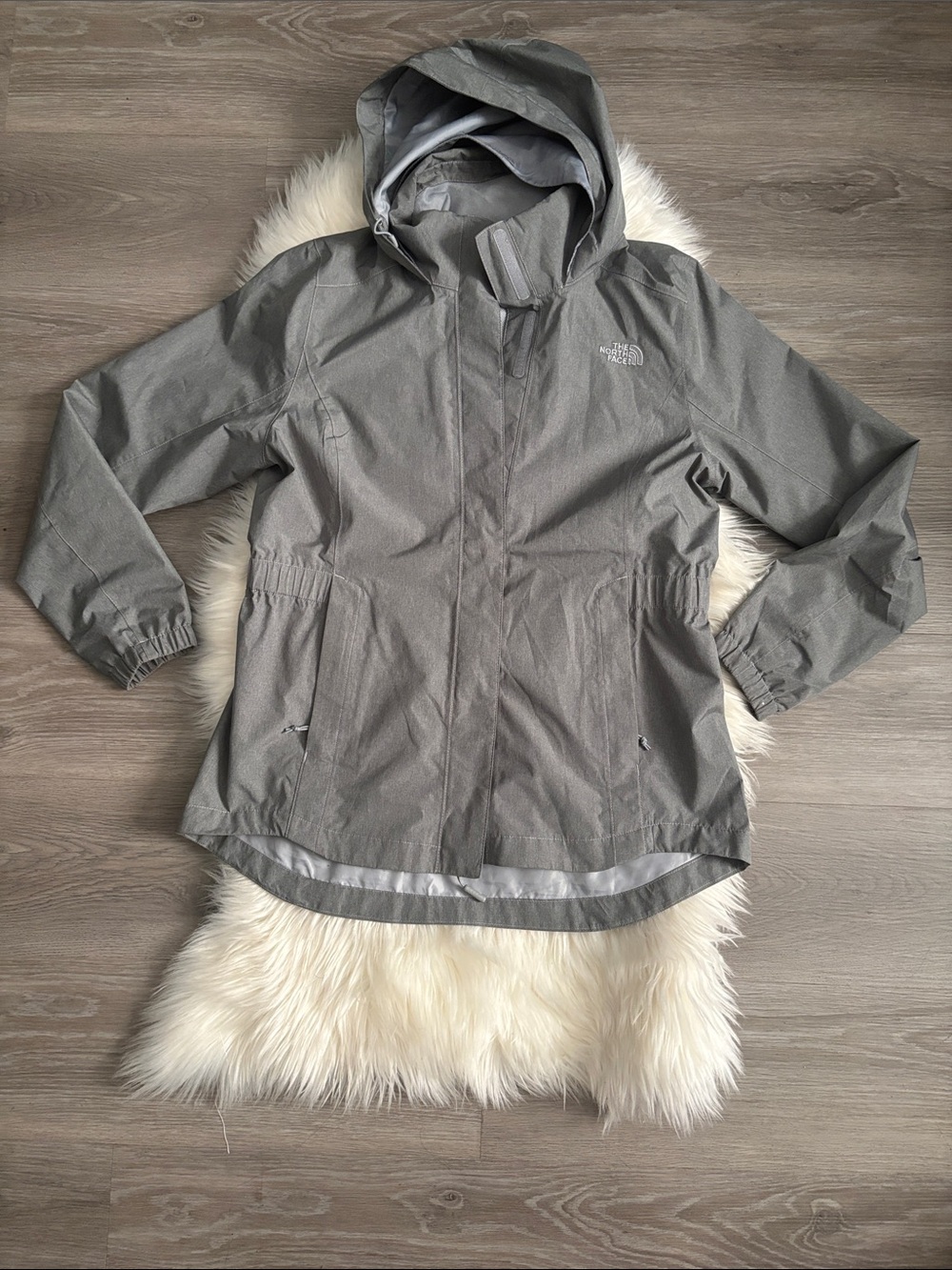 The North Face Women's Gray Hooded Shell Jacket
